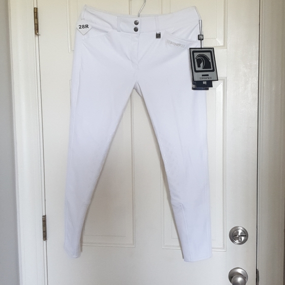 ROMFH Gabrielle Euro Seat White Breeches - Picture 1 of 4